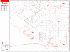 Town 'n' Country Digital Map Red Line Style